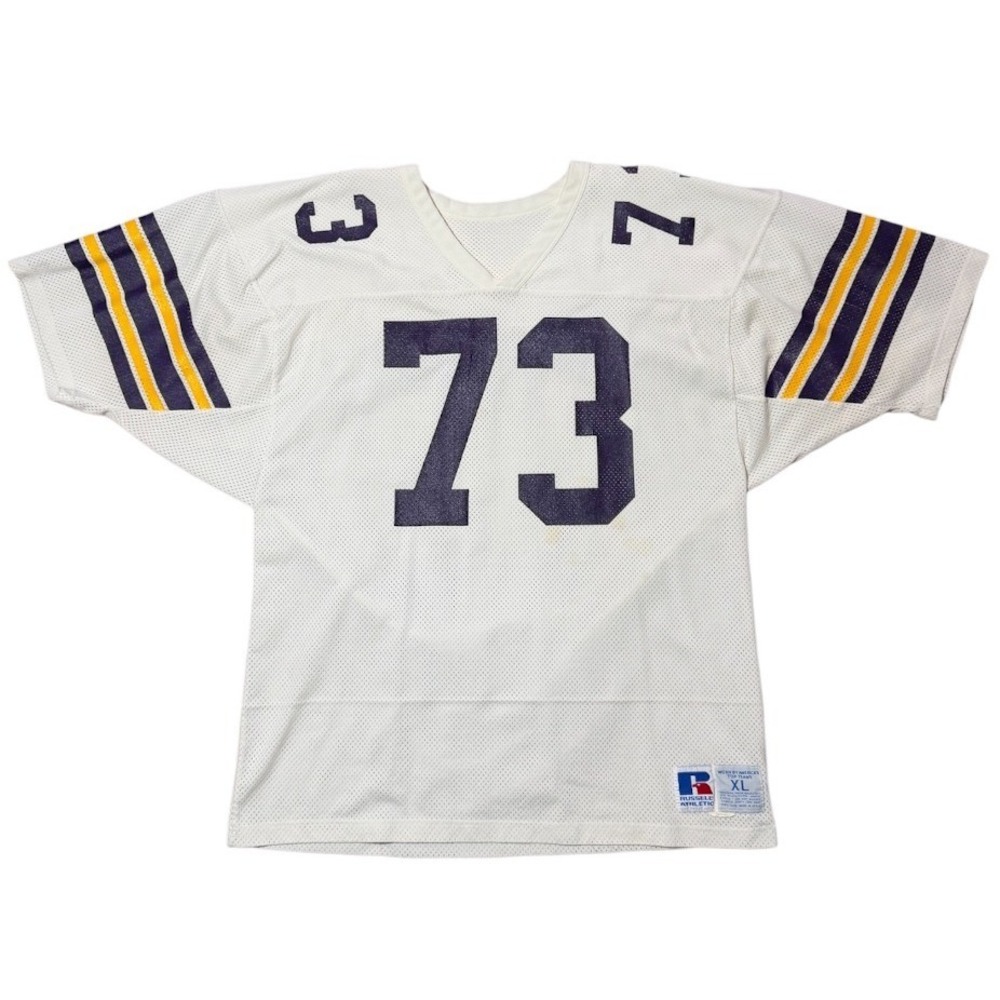 Vintage 90s Russell Athletic Football Sports Mesh 73 Graphic Heavyweight Jersey